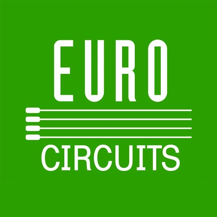 Eurocircuits white wordmark on a green square