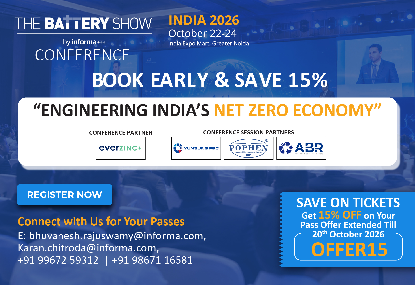 Official imagery from The Battery Show - India