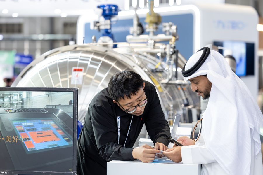 International buyers touring exhibition halls at the 2025 show.