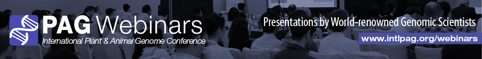 Official Plant & Animal Genome Conference event branding