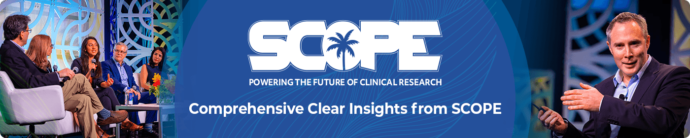 Official Summit for Clinical Ops Executives SCOPE event branding