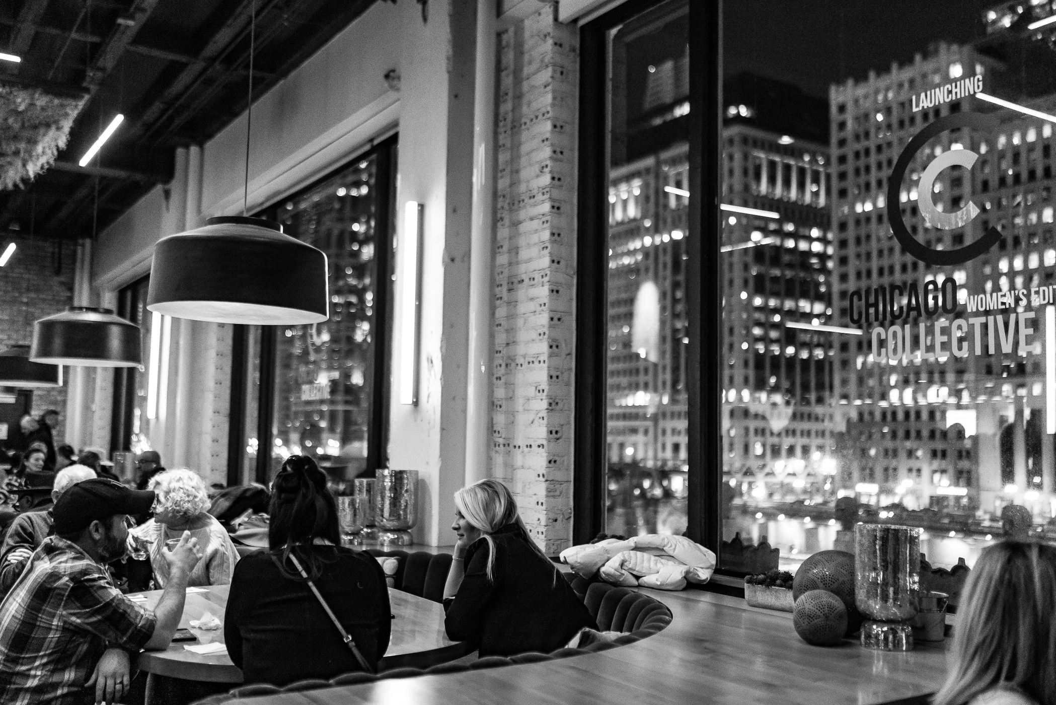 Wide-angle shot of the Chicago Collective menswear hall at The Mart showing strong exhibitor presence.