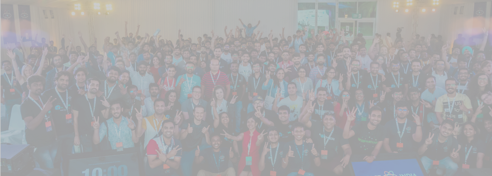 Official React India 2026 event branding