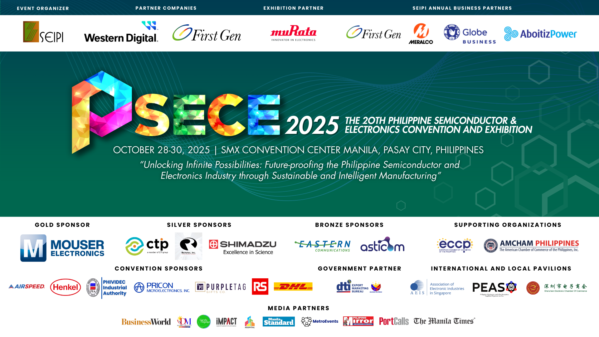 Official Philippine Semiconductor and Electronics Convention and Exhibition 2026 event branding