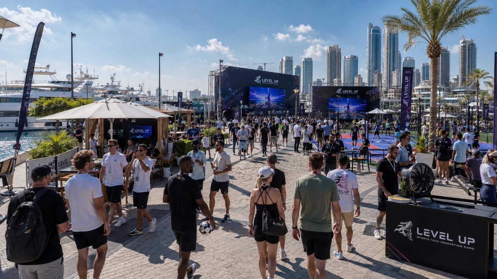 Official LEVEL UP Sports Tech Innovation Expo event branding