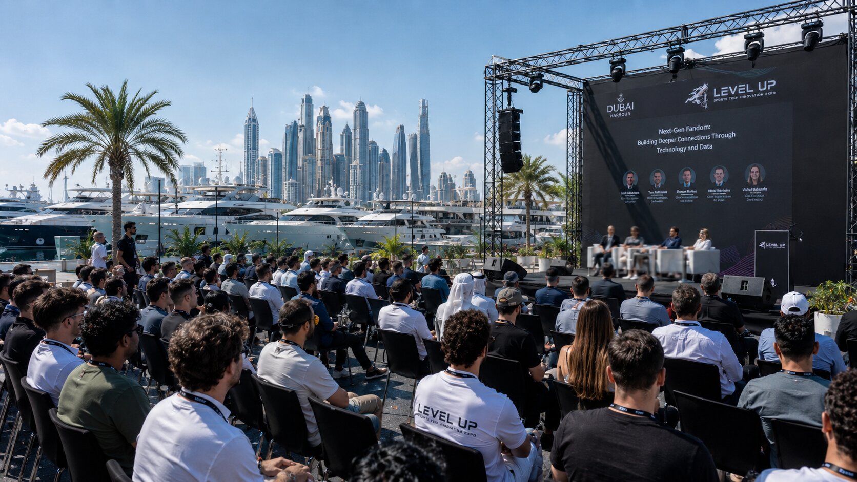 Official imagery from LEVEL UP Sports Tech Innovation Expo